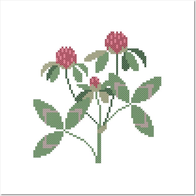 Vermont State Flower Red Clover Wall Art by inotyler